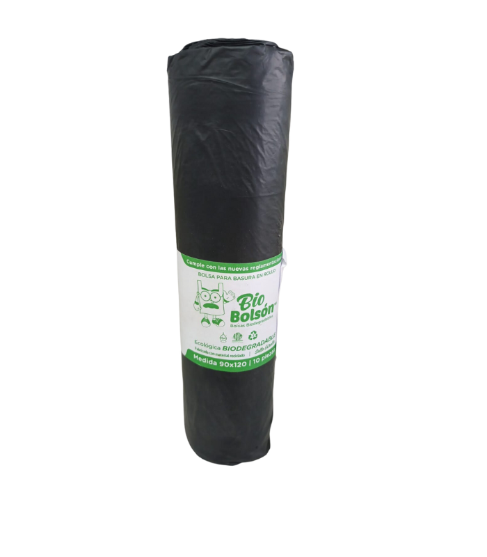 BOLSA PARA BASURA EN ROLLO NEGRA 90X120