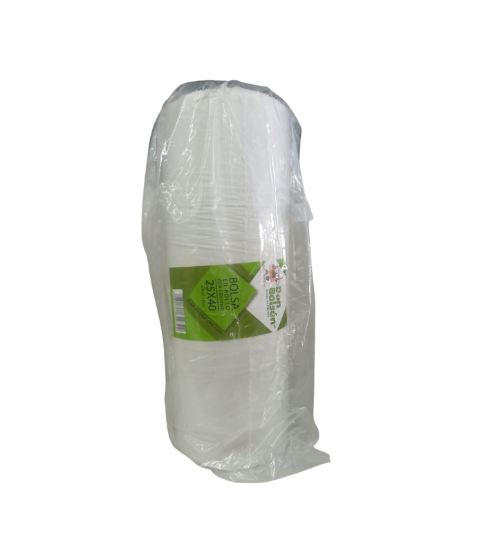 BOLSA EN ROLLO 25X40 BOLSON TRANSPARENTE