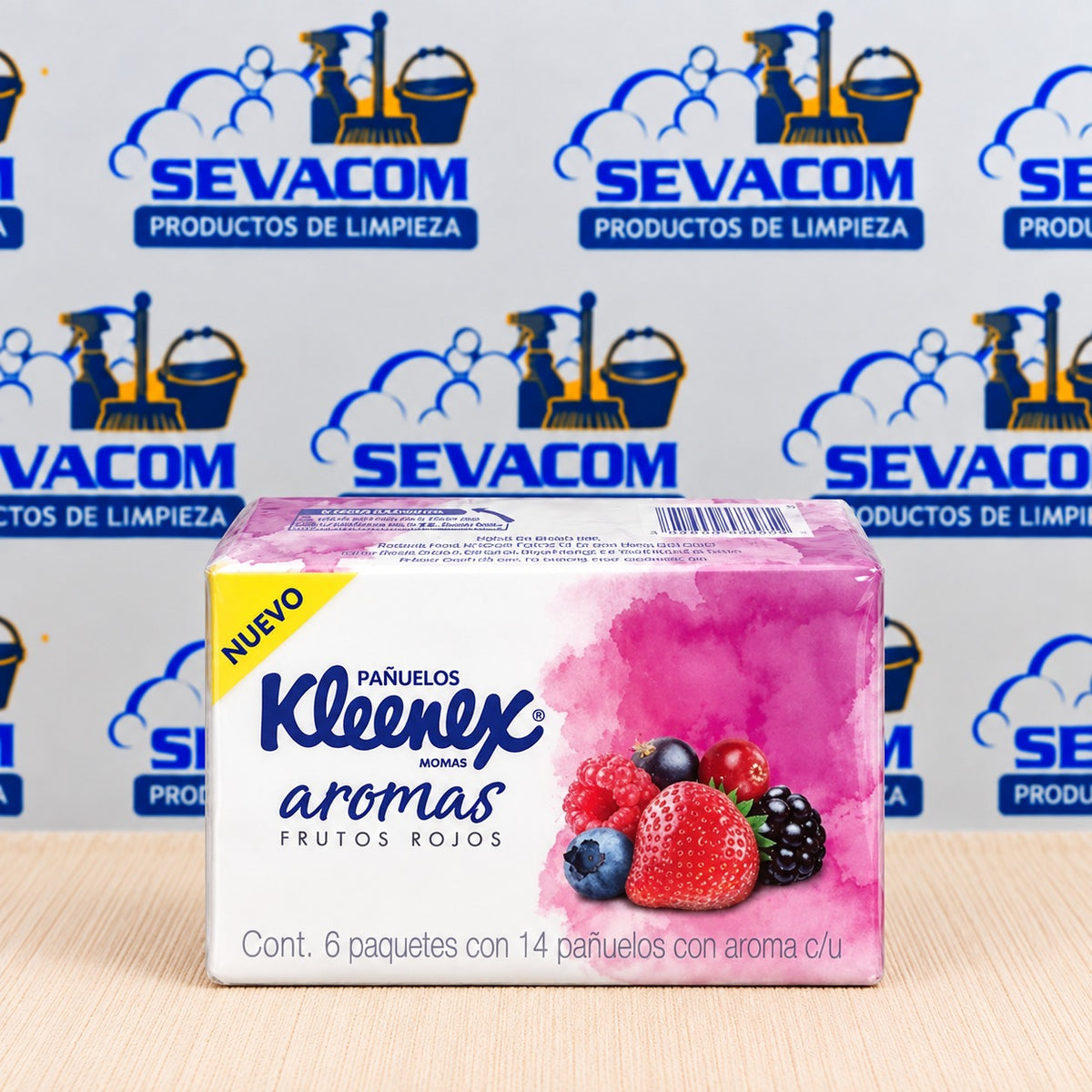 PAÑUELO KLEENEX FRUTOS ROJOS PAQUETE DE 6 CON 14 UNIDADES