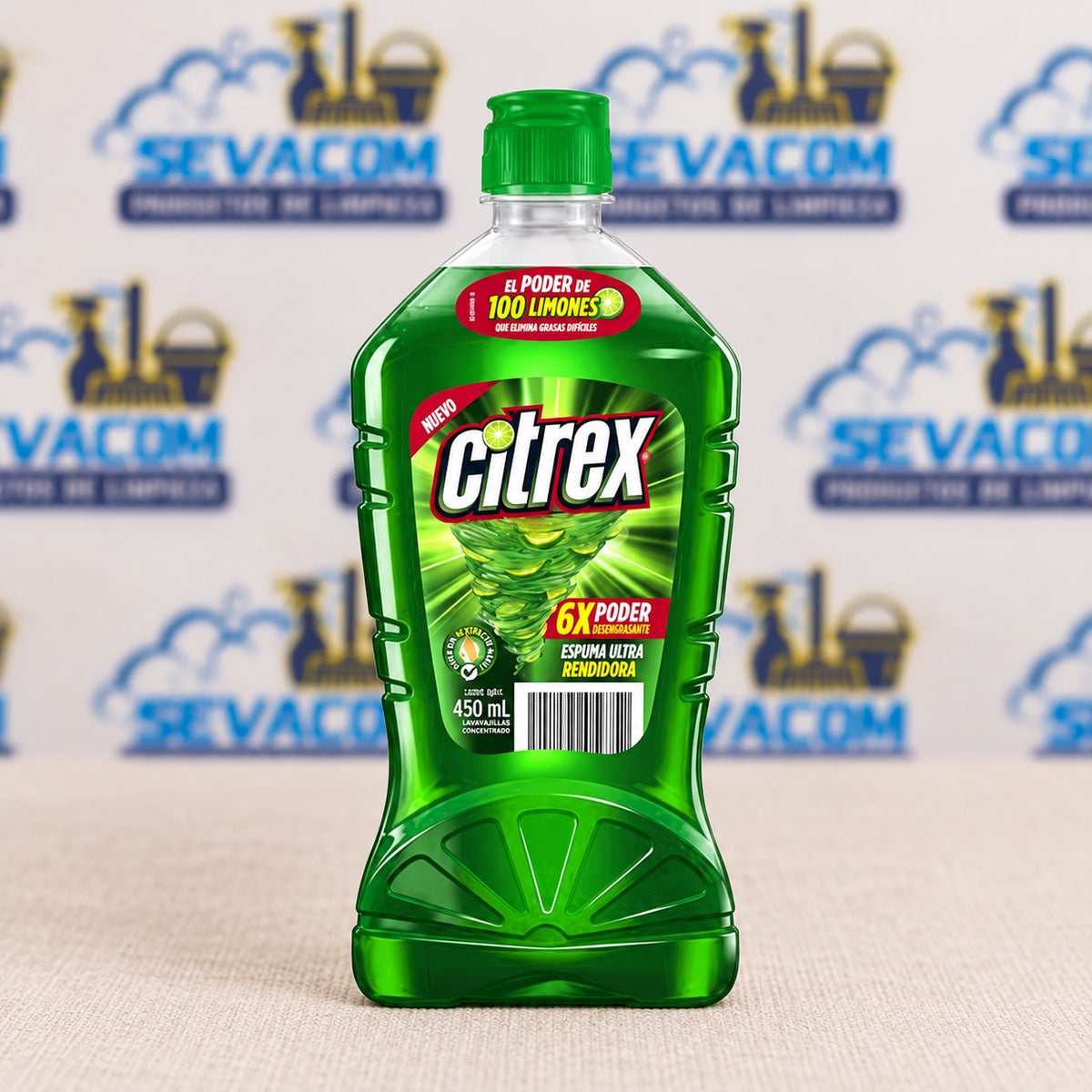 DETERGENTE CITREX LIMON 12/450 ML +2GRATIS