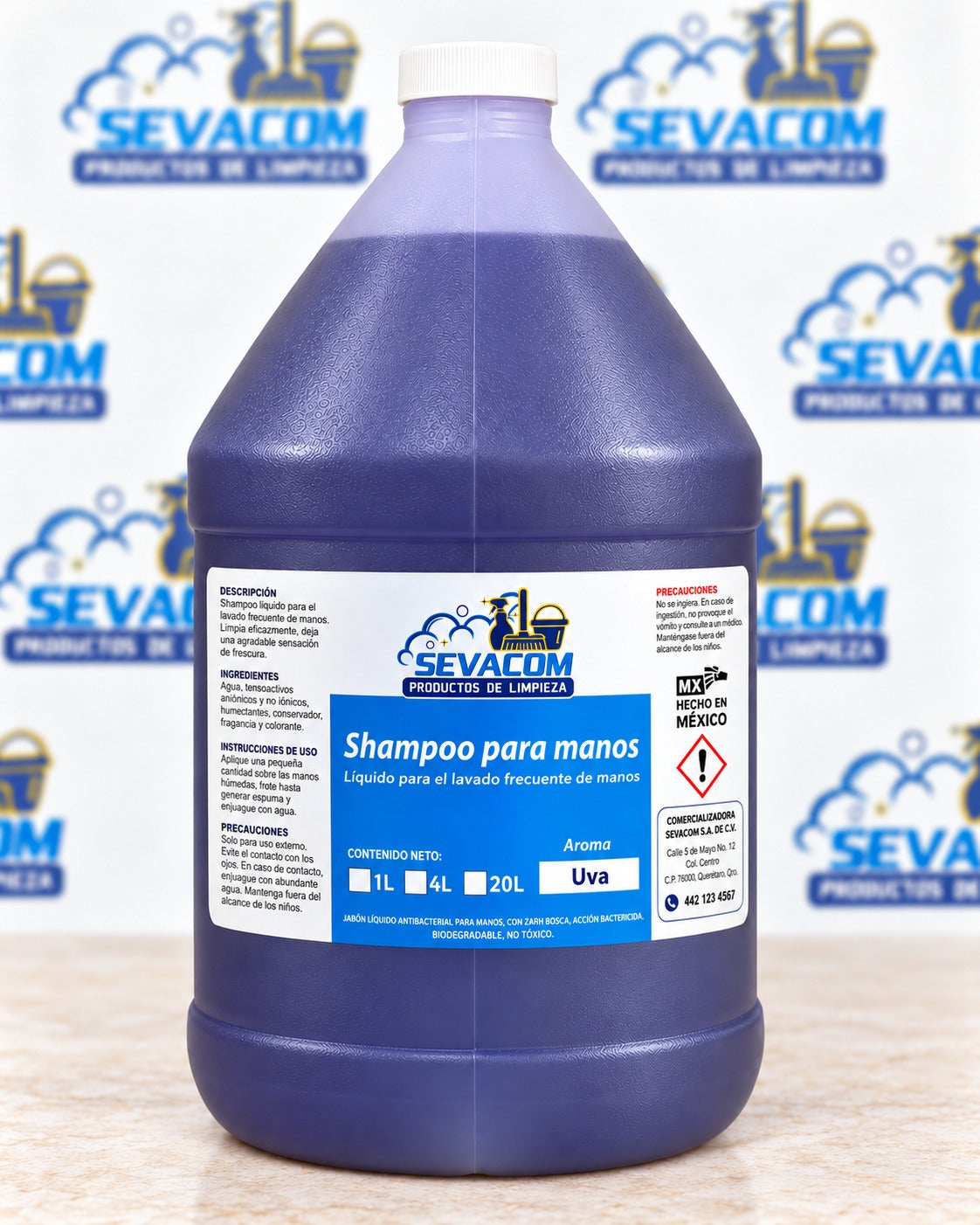 GALON SHAMPOO PARA MANOS UVA SEVACOM