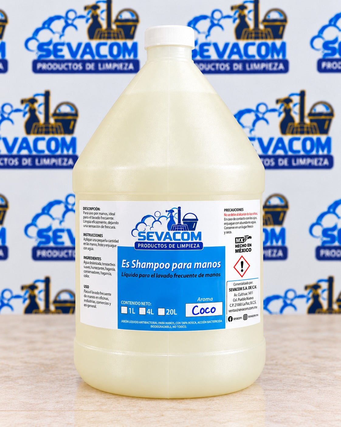 GALON SHAMPOO MANOS COCO SEVACOM