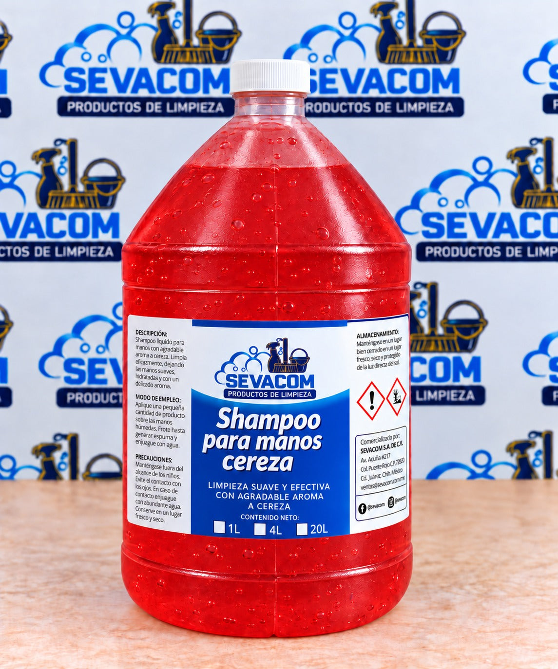 GALON SHAMPOO PARA MANOS CEREZA SEVACOM