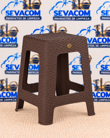 BANCO RATTAN CUADRADO Y REDONDO L-36 CHOCOLATE ARDILLA